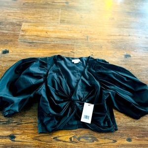 Jason Wu crop puff sleeve top